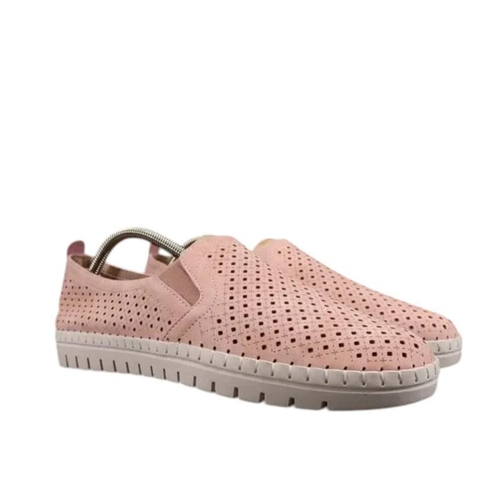 Easy Street Shoes Womens 9.5 Slip On Sneaker Fresh Lifestyle Comfort Casual Pink